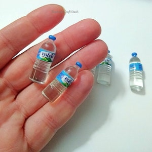 Set of 4 Dolls House Miniature Resin Water Bottles 