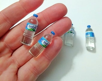 Miniature Water Bottles, Mini Water Bottles, Dollhouse Accessories