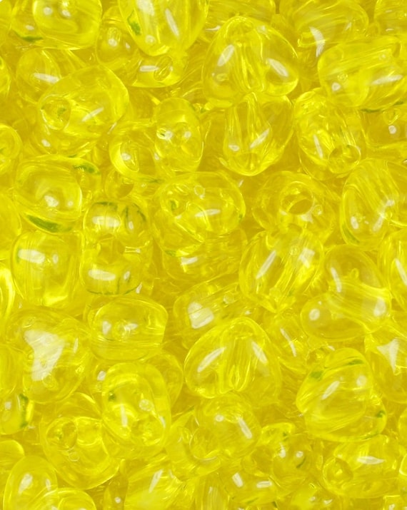 Transparent Dark Yellow 9x6mm Pony Beads Made in USA beading kids crafts
