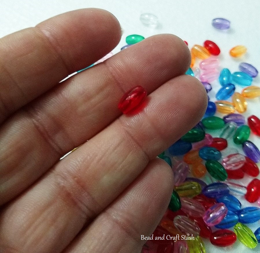 Oat Beads Rice Beads Transparent Beads Kid Crafts DIY Etsy