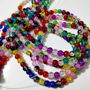 Incraftables Crackle Glass Beads 24 Colors 1100pcs 6mm Kit For Jewelry Making By Incraftables