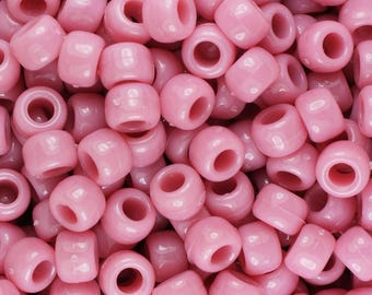 Perles de poney mauve, 9 x 6 mm, perles pour les cheveux