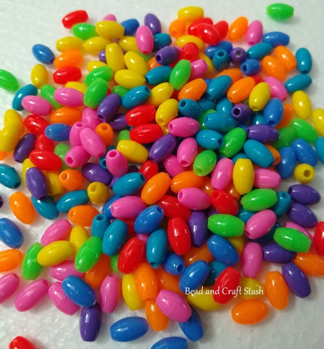Oat Beads, Rice Beads, Circus Mix, Kid Crafts, DIY Etsy