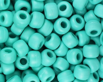 Light Turquoise Pony Beads, Pony Beads, Beads, Kid Crafts, Gift For, Hair Beads, Loom Beads, Opaque