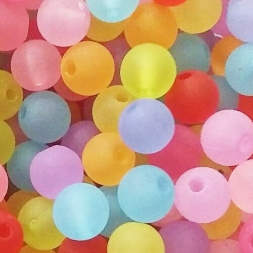 6mm Frosted Gumball Beads DIY Kid Crafts Frosted Beads Etsy