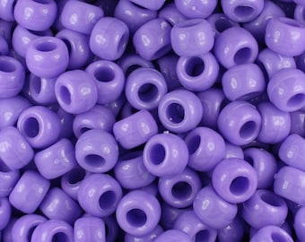 Lavender Pony Beads, Pony Beads, Barrel Beads, Beads, Kid Crafts, Hair Beads, DIY, Purple, Opaque, DIY, Gift For