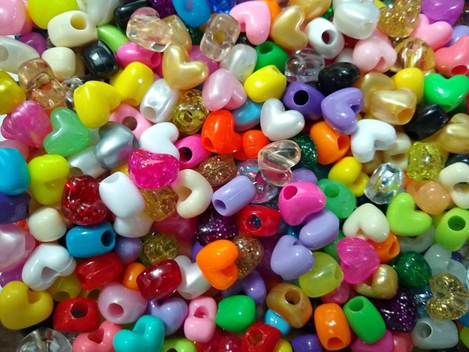 Heart Beads Random Mix 12mm Beads Beads Hearts Heart Etsy