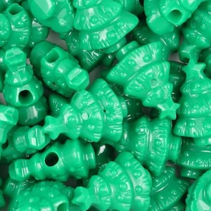 Christmas Tree Beads, Green, Green Tree, Beads, Christmas