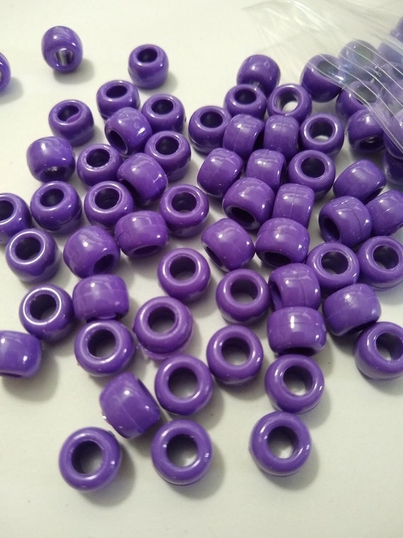 Purple Pony Beads, Beads, Barrel Beads, Purple, DIY, Kid Crafts, Hair  Beads, Gift For, Opaque 