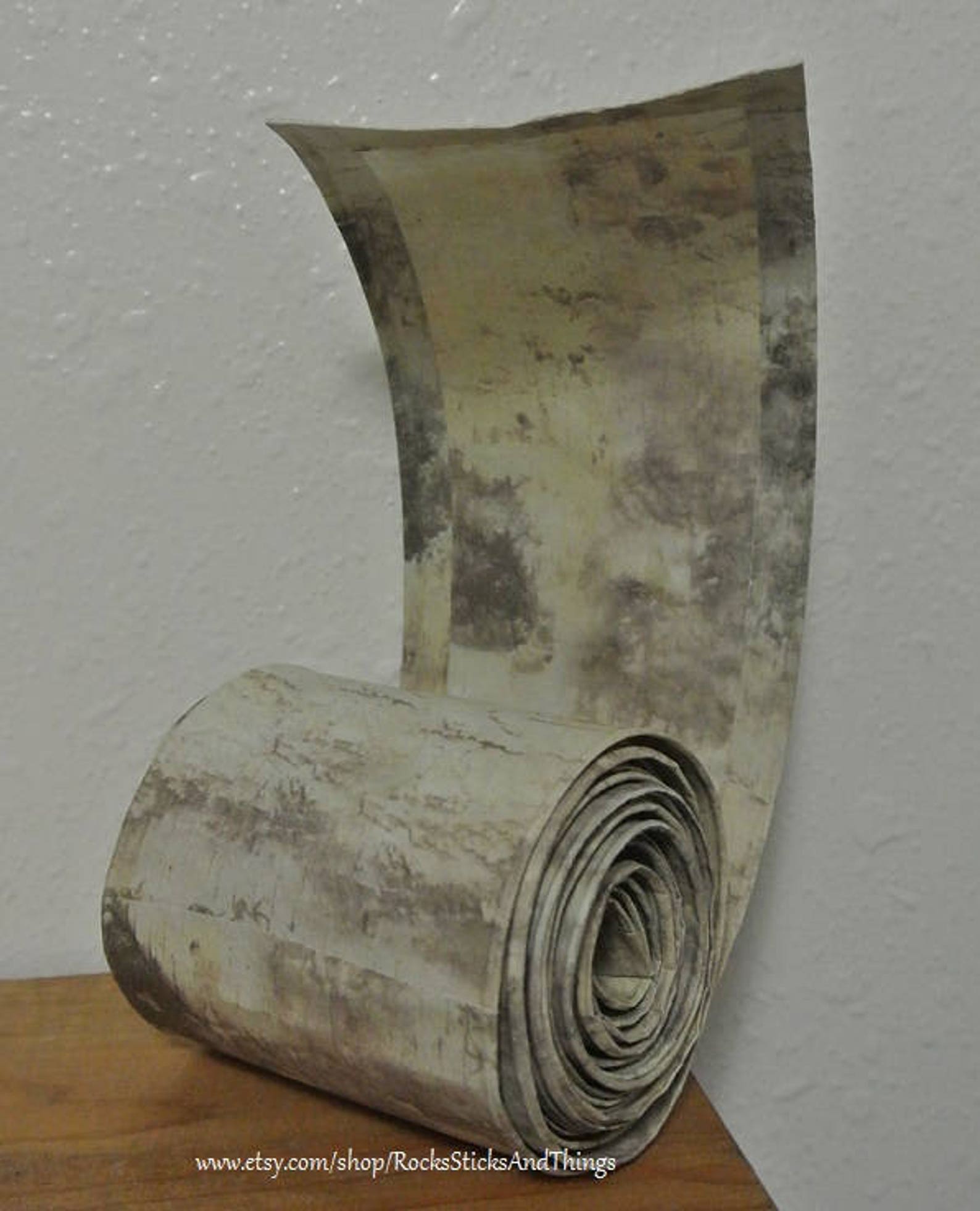 Birch Bark Paper Ribbon Garland Wired Ribbon Etsy