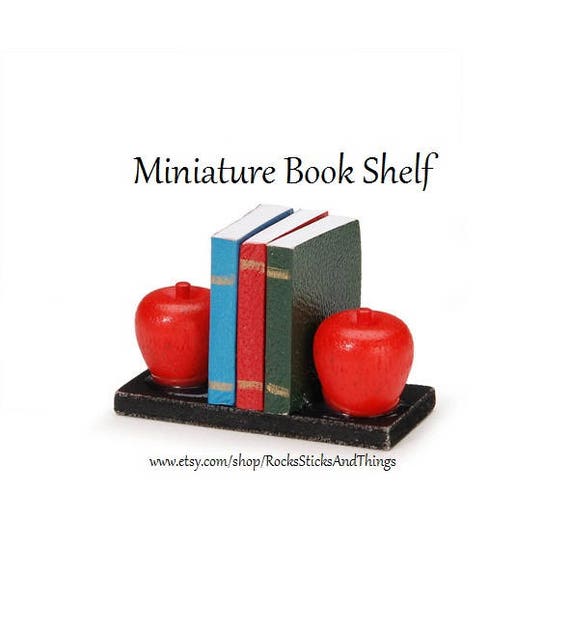 Dollhouse Miniature Abraham Lincoln Bookends /& Books 1:12 Doll House Miniatures