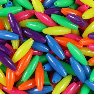 Spaghetti Beads, Kid Crafts, DIY, Beads, Neon Beads, Neon