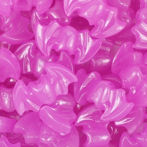 Glow Bat Beads, Kid Crafts, DIY, Beads, Hair Beads, Pink, Bats, Halloween, Bat, Pink, Bat