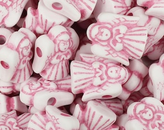 Pink Angel Christmas Beads, Angel, Kid Crafts, DIY, Pink