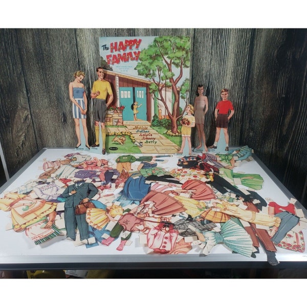 The Happy Family Paper Dolls Etsy