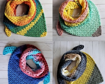 PDF HAAKPATROON Basis driehoekige oma-sjaal 2 // Driehoekssjaal