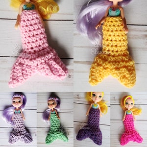 PDF CROCHET PATTERN Essential 6&quot; Doll Mermaid Tail