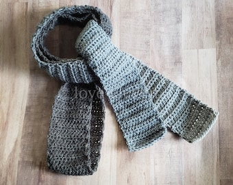 PDF MOTIVO ALL'UNCINETTO // Sciarpa skinny essenziale / Scaldacollo / Sciarpa dritta / Sciarpa skinny / Taglie multiple / Bambino / Adolescente / Donna / Uomo