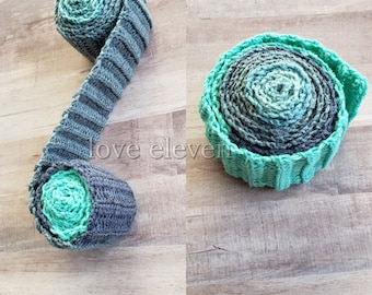 PDF MOTIVO ALL'UNCINETTO // Sciarpa skinny Lind / Scaldacollo / Sciarpa dritta / Sciarpa skinny / Taglie multiple / Bambino / Adolescente / Donna / Uomo