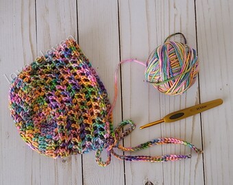 MOTIVO ALL'UNCINETTO PDF // Cofano Autunno in Bloomington / Cofano per bebè / Cappello per bebè / Tocco per bebè / Taglie multiple