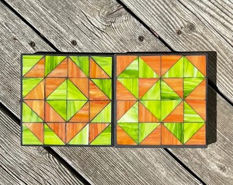 Garden Quilt Two Block Set | Modern Mosaic Stepping Stone | Build Your Own Installation