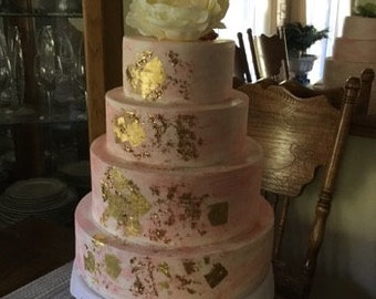 Fake cake Gold wedding dummy cake