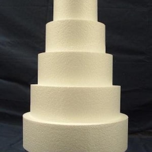 Dummy Round Styrofoam Cake Dummy Set x 4&quot; Thick