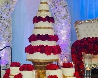 Fake cake Red luxury Giant faux cake wedding