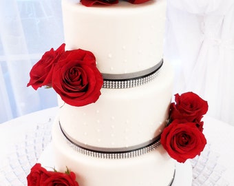 Wedding Fake Cake White 3 Tier Stacked 20 Inch - Etsy