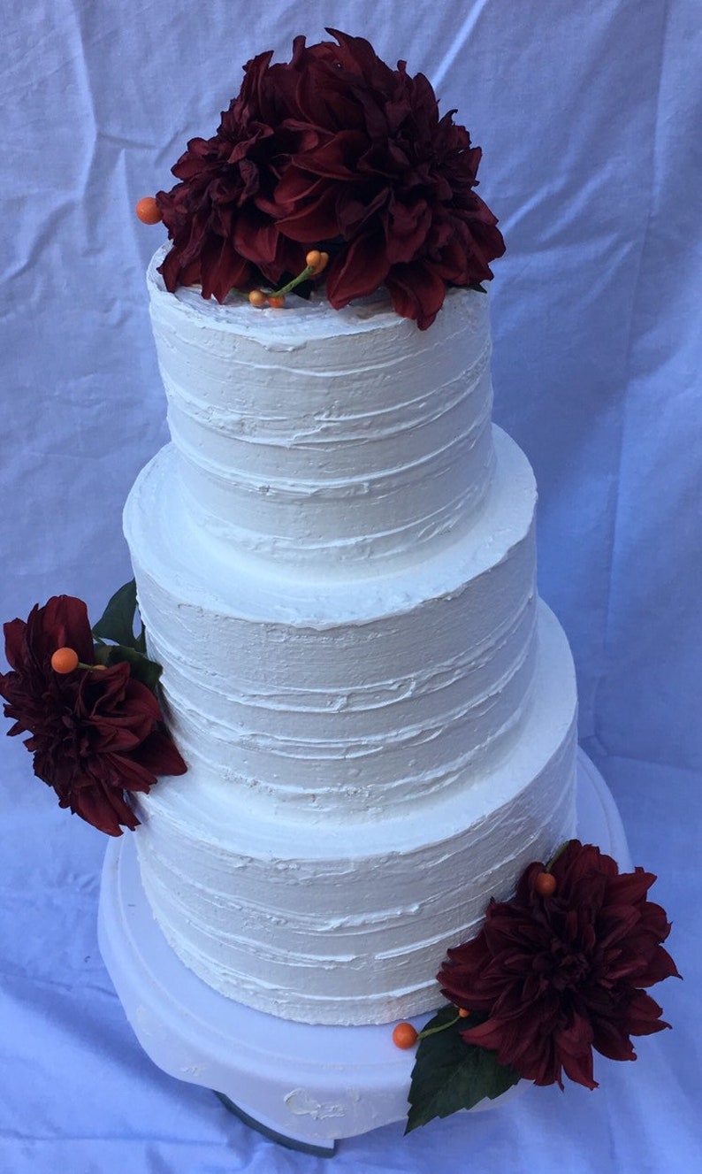 Dummy Cake Wedding Fake Cake White Three Tier Stacked 12 Inch Etsy