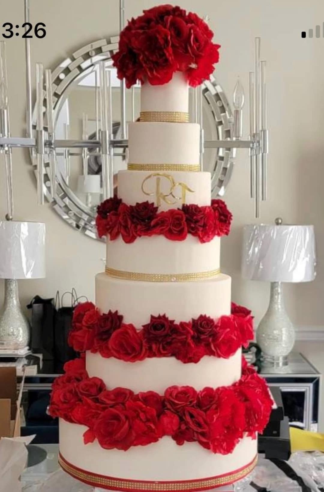 Fake Cake Red Luxury Giant Faux Cake Wedding - Etsy