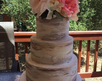 Rustic Fake cake wedding