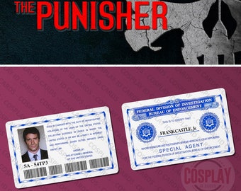 The Punisher 2004 Screen Accurate FBI Special Agent Frank Castle ID Badge | Thomas Jane | Cosplay ID Cards