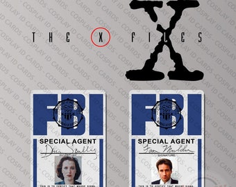 The X-Files FBI Special Agents Fox Mulder & Dana Scully ID Badge, Gillian Anderson, David Duchovny, Screen Accurate