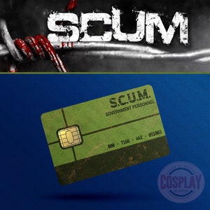 SCUM Green KillBox Card, Government Personnel Key card, Open World Survival Video game, S.C.U.M.