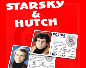 Starsky and Hutch Bay City Police ID Badge | Ken Hutchinson | David Soul | Paul Michael Glaser | David Starsky