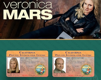 Veronica Mars TV Show | MARS Investigations ID Card | Kristen Bell | Enrico Colantoni | Novelty Private Detective Card