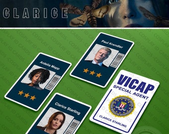 Clarice TV Show FBI Badge, Special Agent Clarice Starling, Ardelia Mapp, Paul Krendler, VICAP Badge