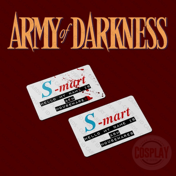 EVIL DEAD: Army of Darkness, S-mart ASH Name Tag, Bruce Campbell, Ashley J. Williams, Ash Vs Evil Dead, Employee Name Badge