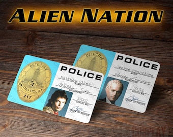 Alien Nation TV Show | Detective George Francisco, Detective Matt Sikes Police ID Badge, Gary Graham, Eric Pierpoint, Tenctonese, Newcomers