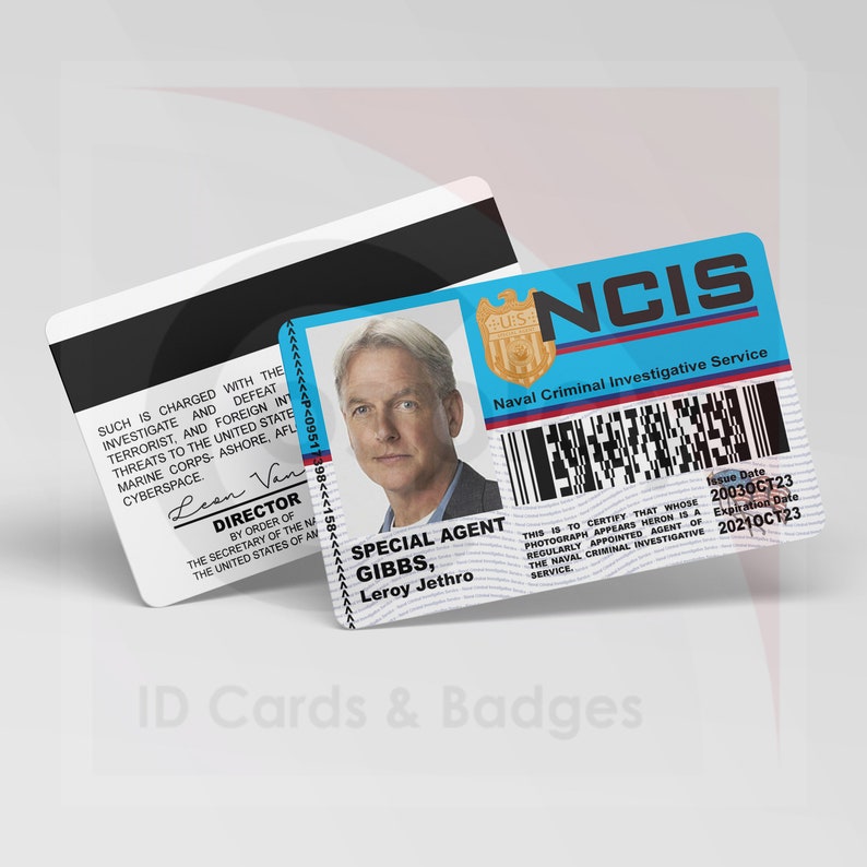 NCIS Novelty TV Show ID Card Special Agent Gibbs Dinozzo - Etsy