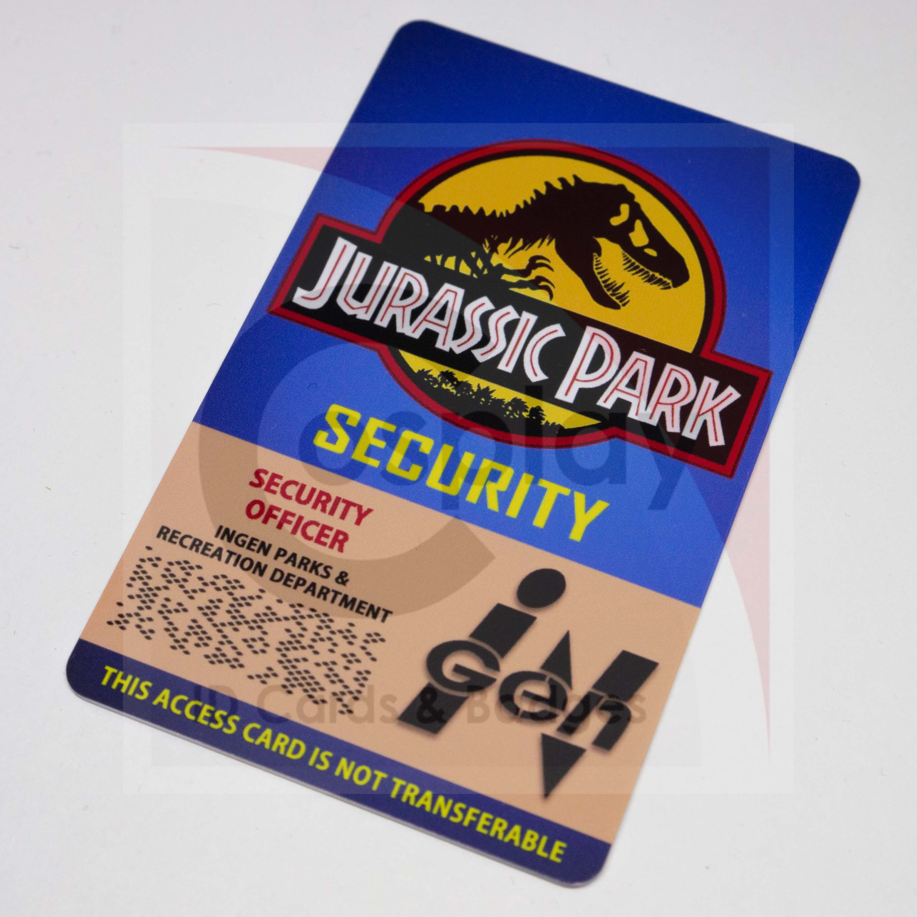 Memorabilia Personalized Jurassic Park-Park Ranger Plastic ID Badge ...