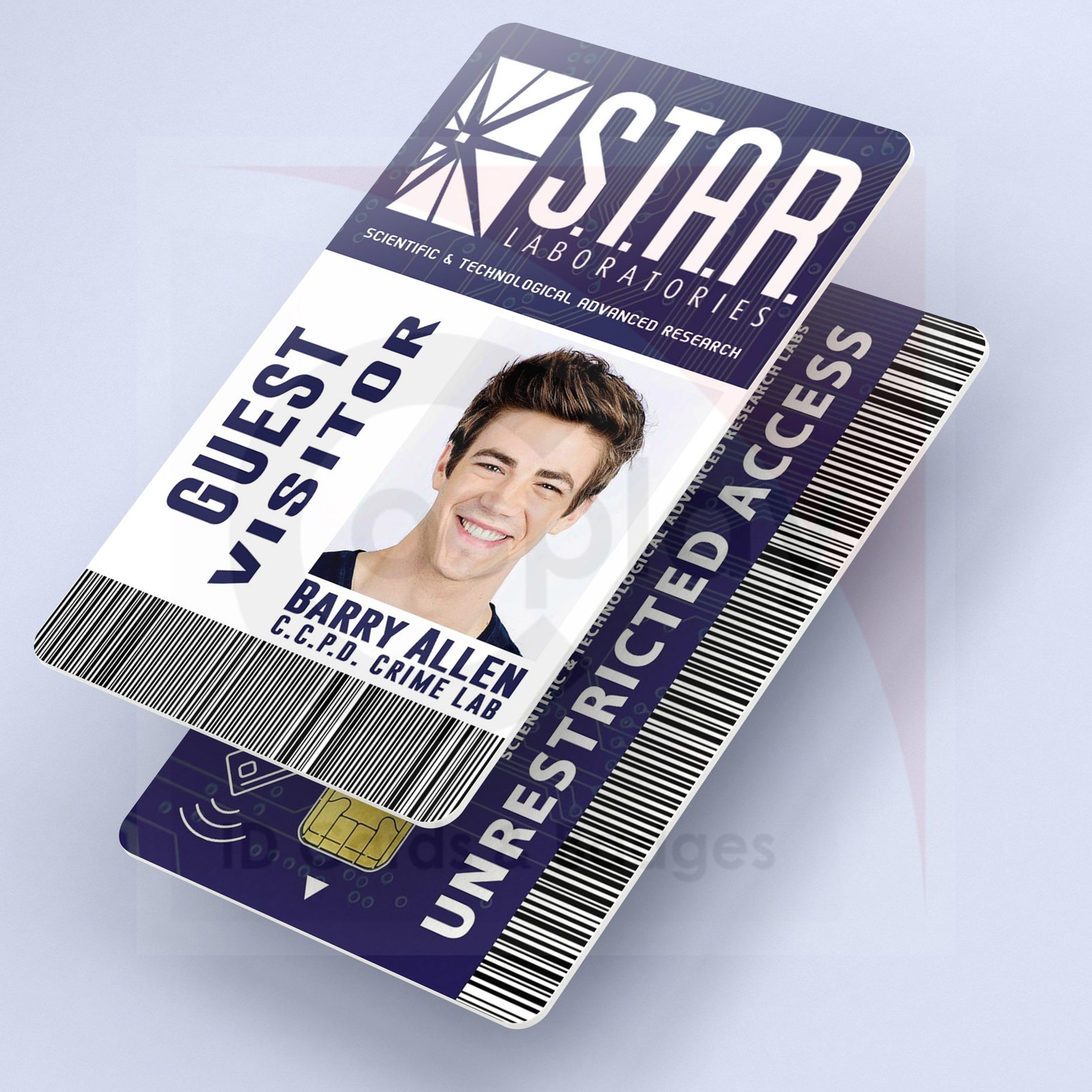 The Flash TV Show STAR Labs ID Access Badge Barry Allen Etsy