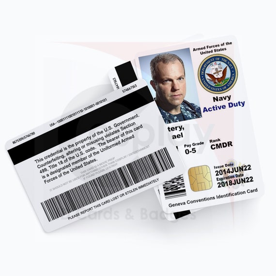 The Last Ship T Show Novelty Military Cac Id Card Tom Etsy