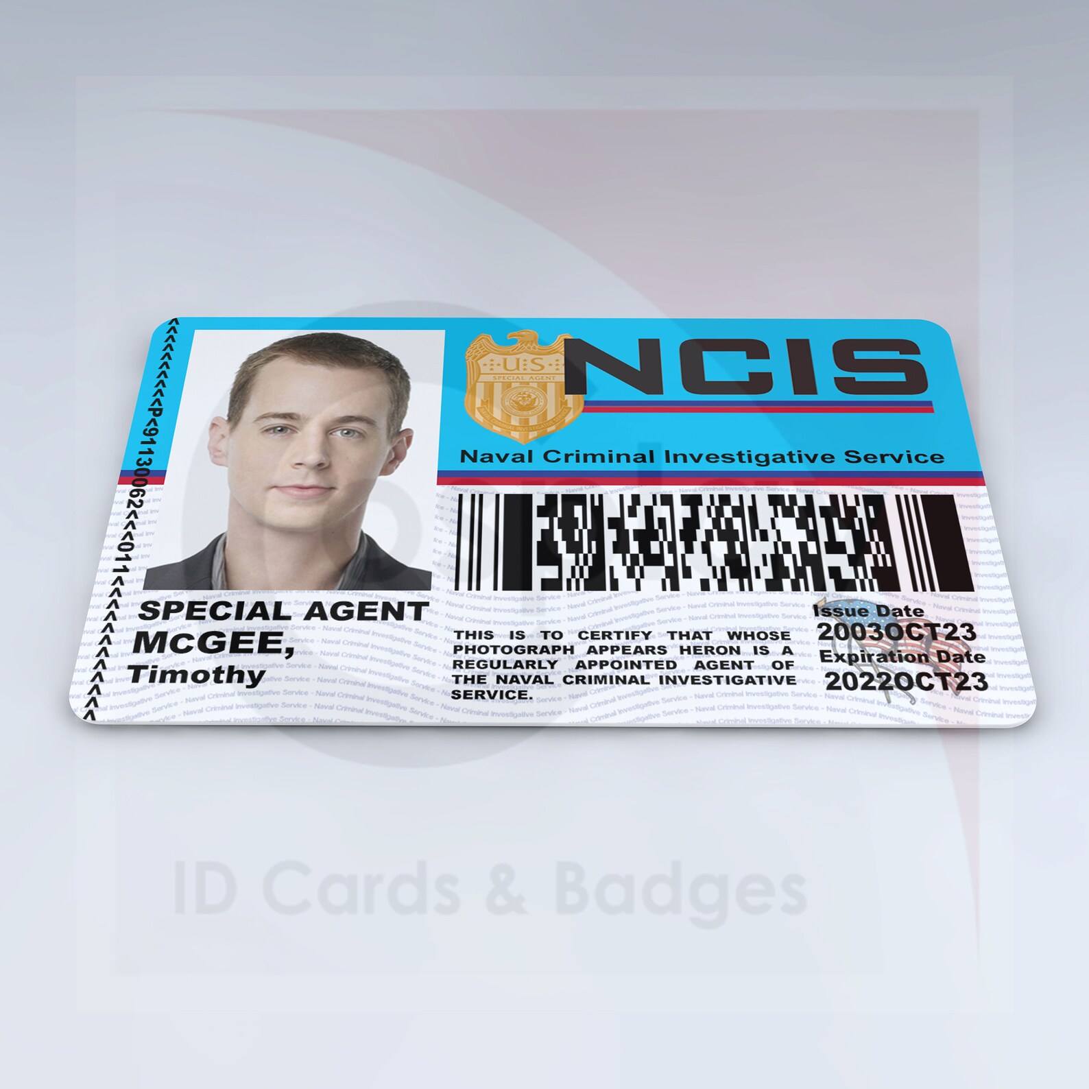 NCIS Novelty TV Show ID Card Special Agent Gibbs DiNozzo | Etsy