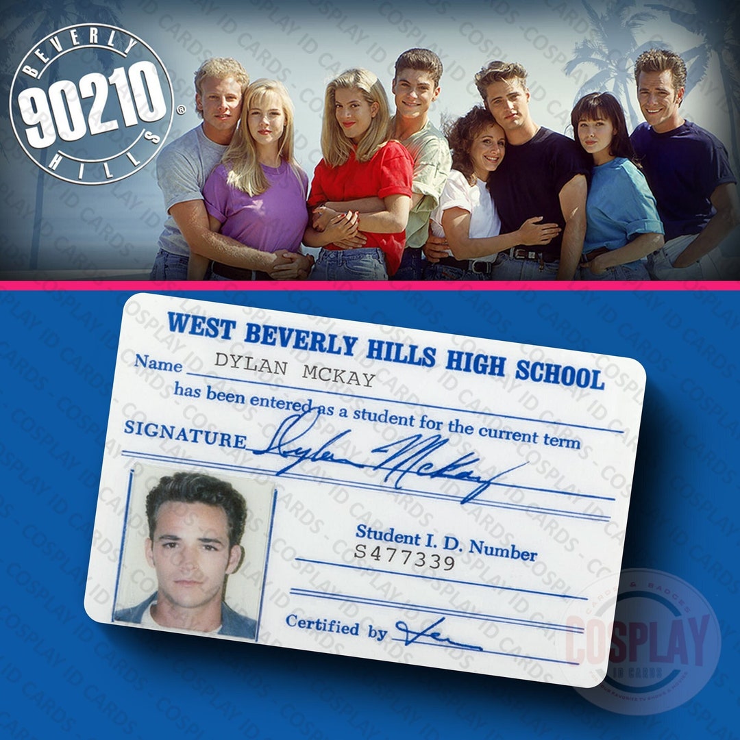 Beverly Hills 90210 ID Badge, Dylan Mckay West Beverly Hills High