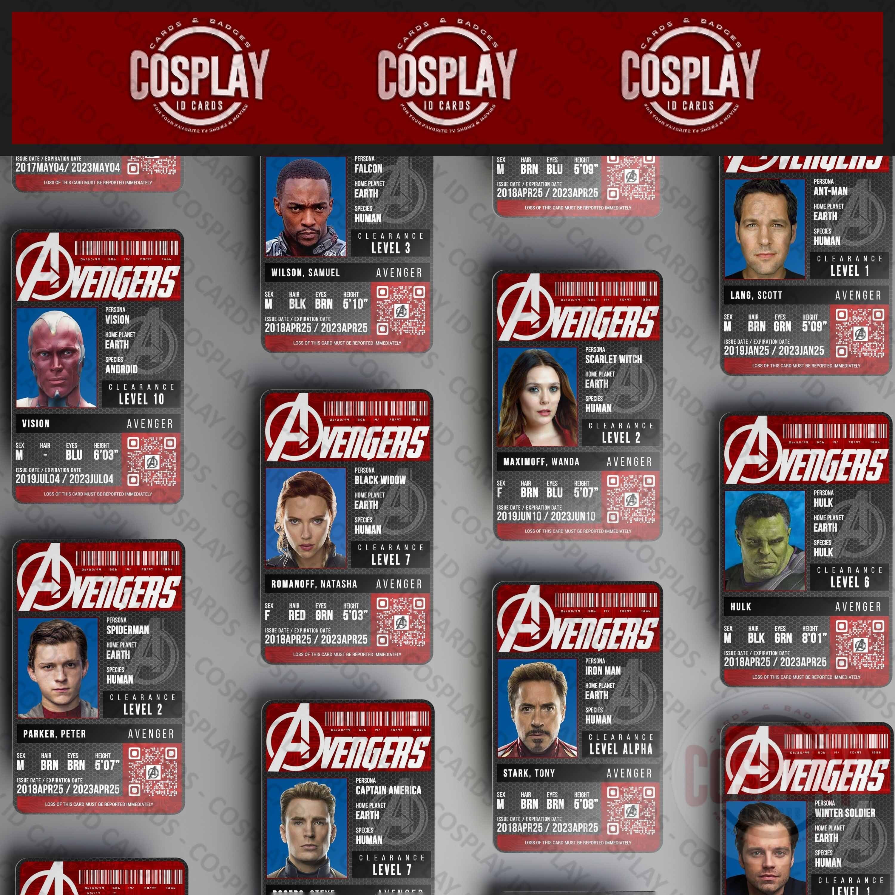 Avengers Id Card Maker