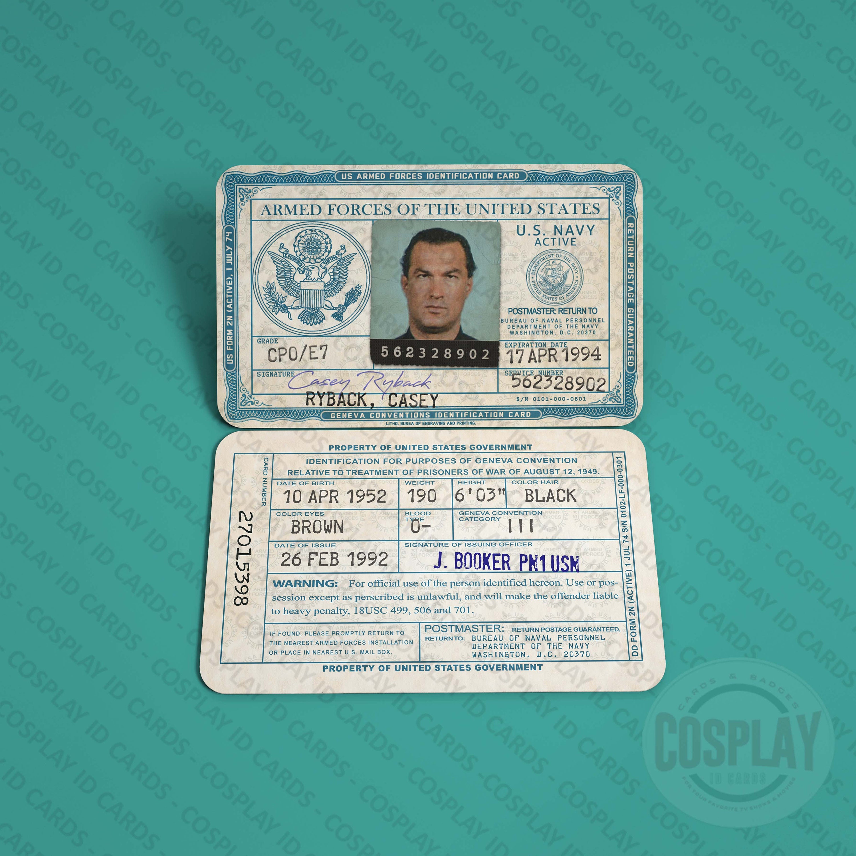 Real Us Navy Id Card
