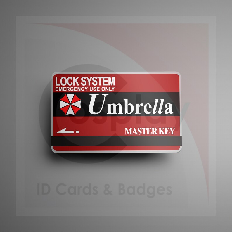 RESIDENT EVIL 2 Keycard Set Raccoon Police RED & Blue Gate Etsy