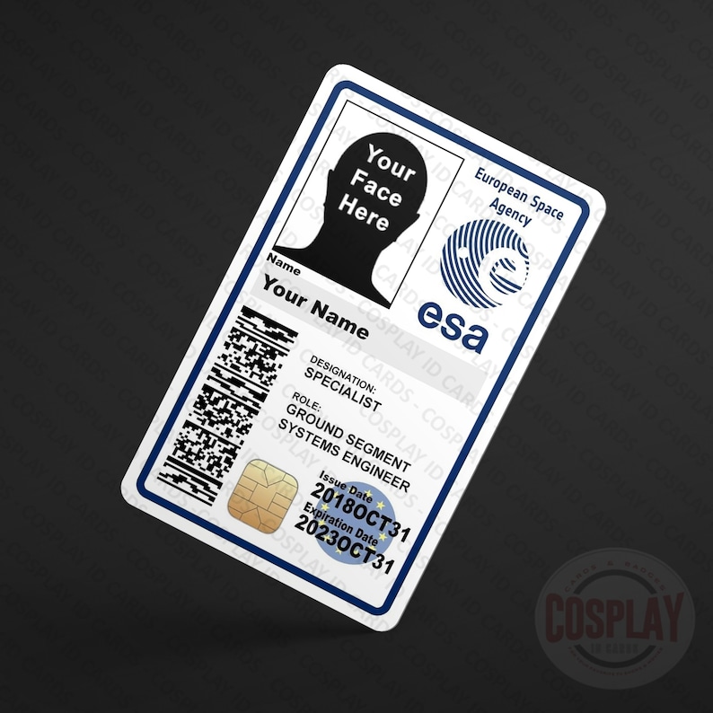 Spacex European Space Agency Nasa Astronaut Id Badge Cosmonaut Id Card Customizable Novelty Space Agency Badge Roscosmos Space Cadet Kids Costumes Toys Lifepharmafze Com